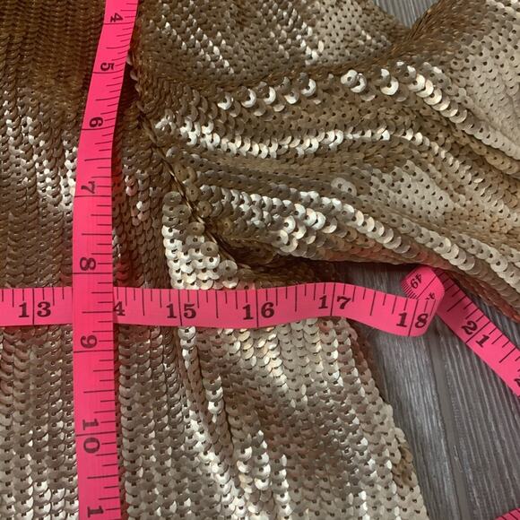 NWT J. Crew rose gold sequin tie back top - Picture 6 of 8